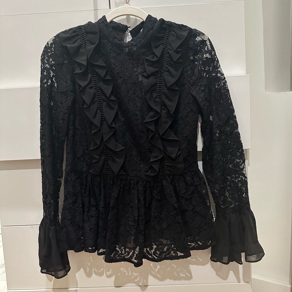 Lace peplum blouse